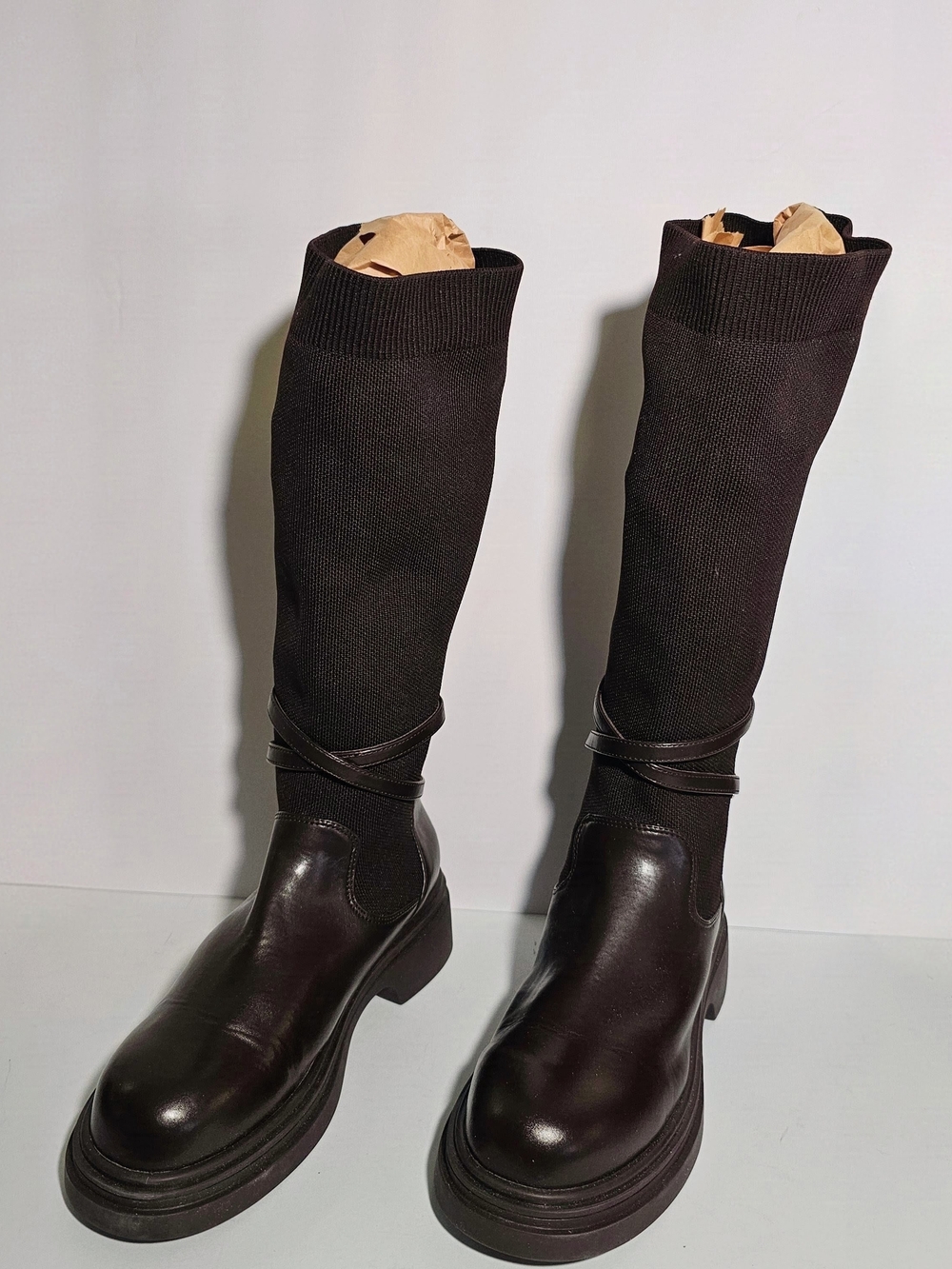 NEW Bella Women’s Size 10 Tall Stretch Calf Faux Leather Equestrian Riding Boots